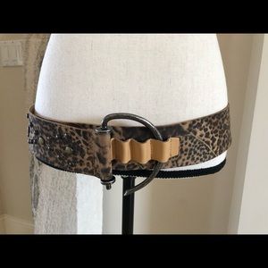 Italian leopard belt